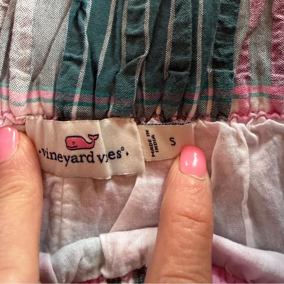 Vineyard Vines Pink and Blue Plaid Women's Shorts - Picture 4 of 4